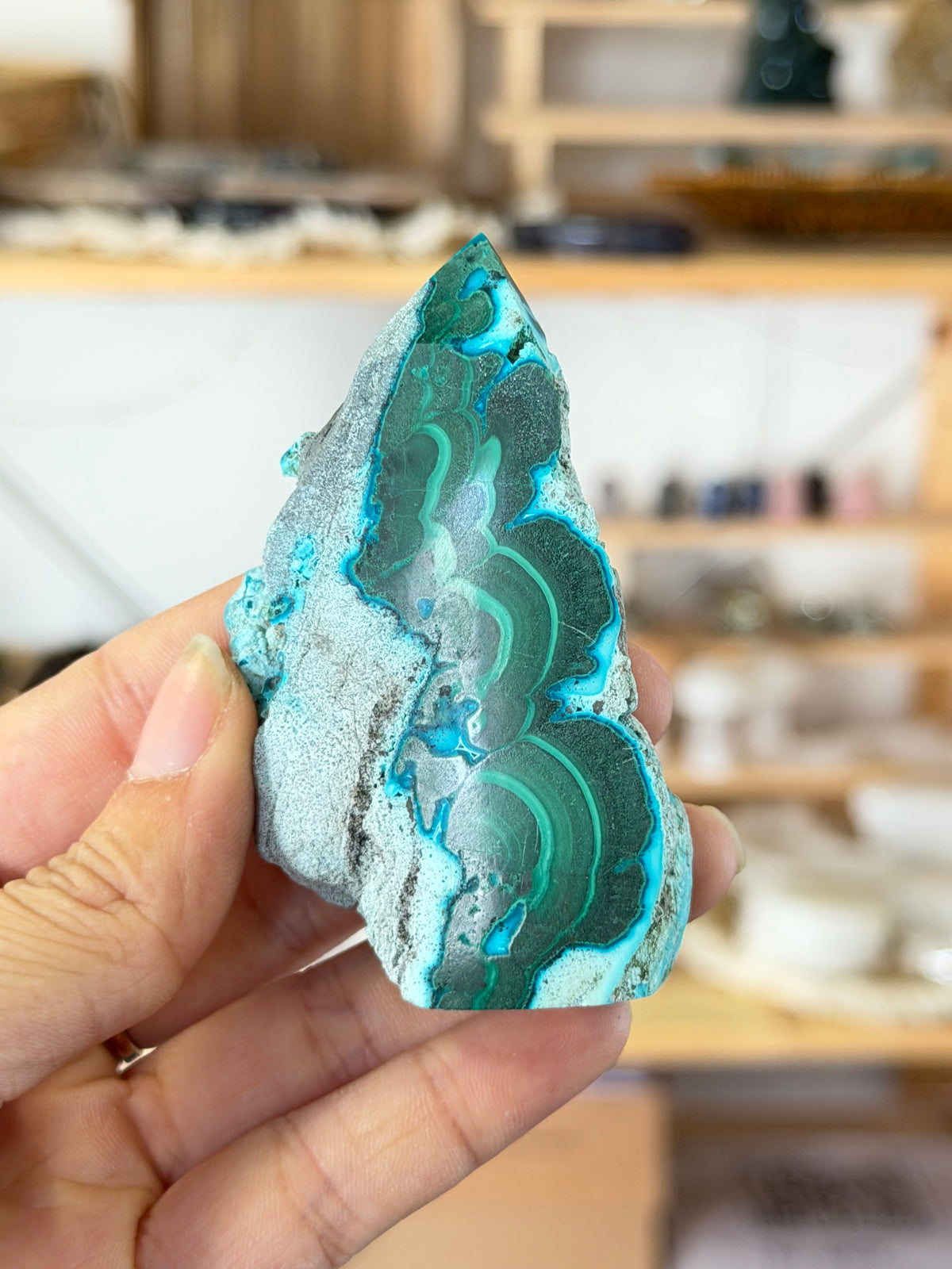 Malachite & Chrysocolla Tower | J