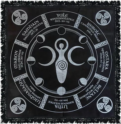 Wheel Of The Year Altar Cloth