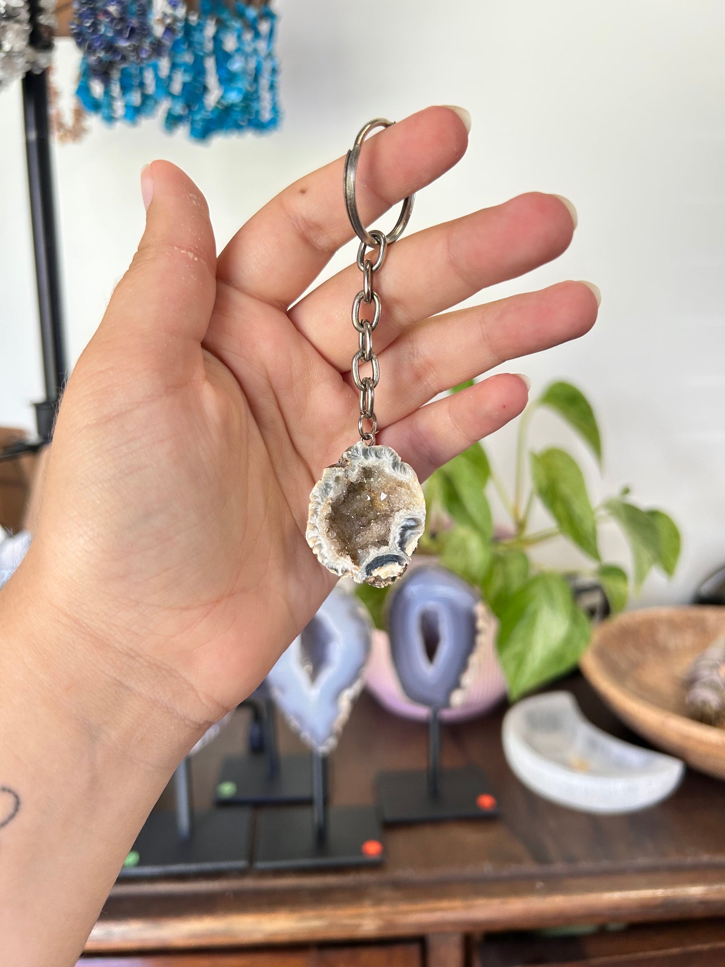 Agate Keychain