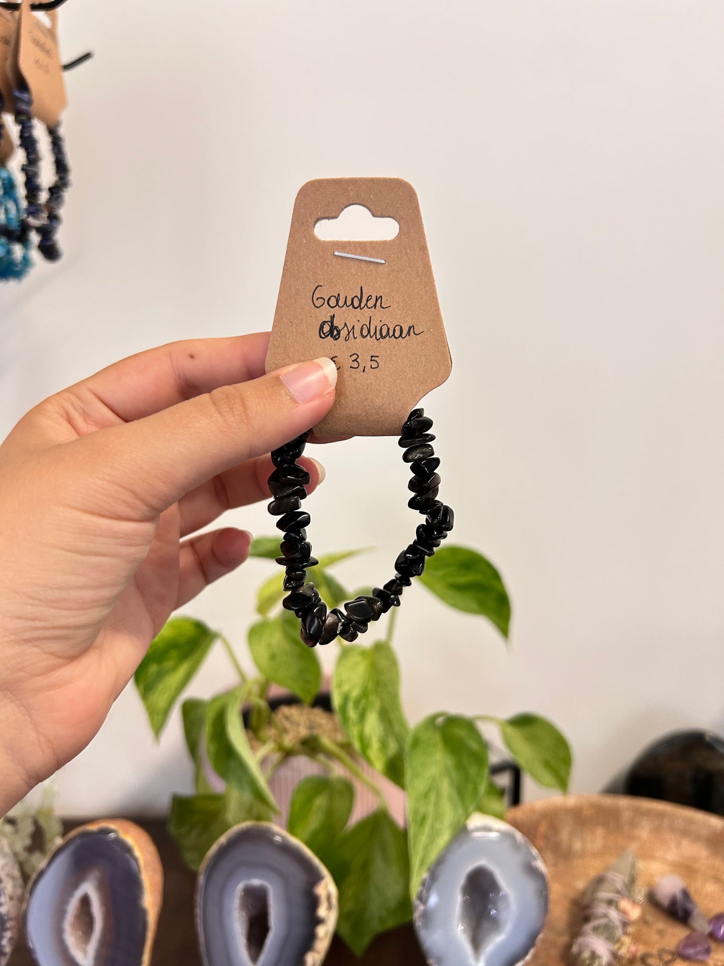 Gold Sheen Obsidian Bracelet
