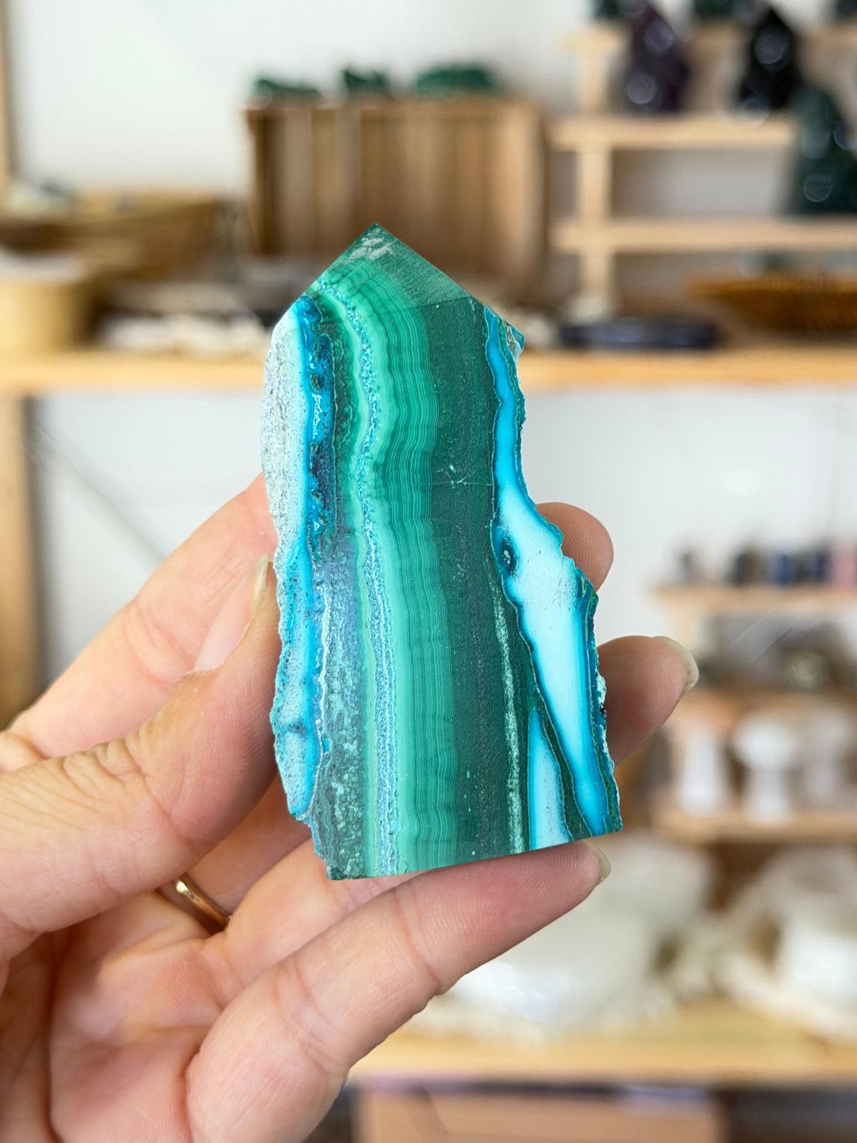 Malachite & Chrysocolla Tower | F