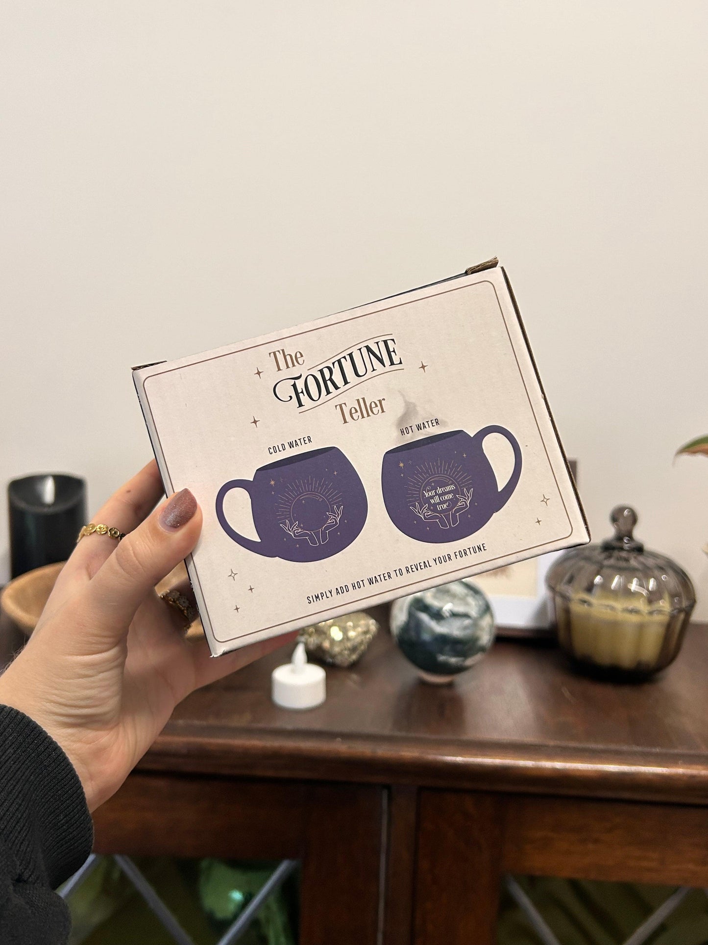 color changing mug with fortune teller