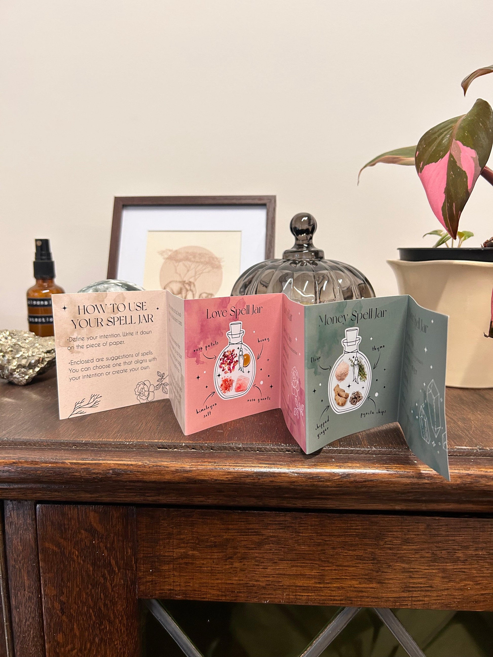 love and money spell jars