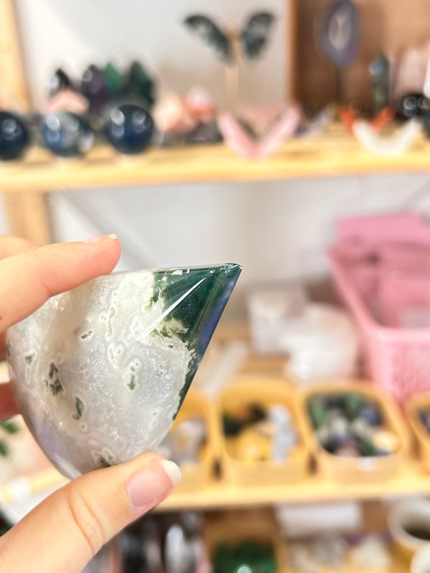 Moss Agate Flame - E