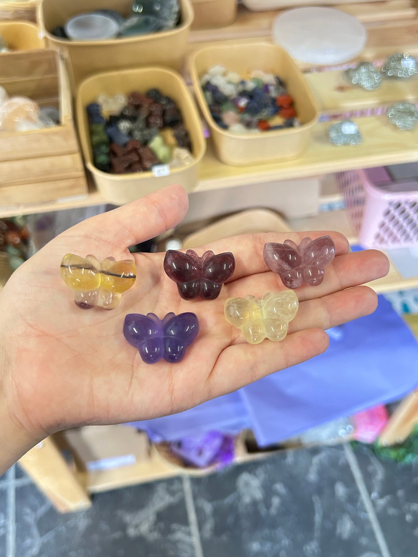 Mini Fluorite Butterfly