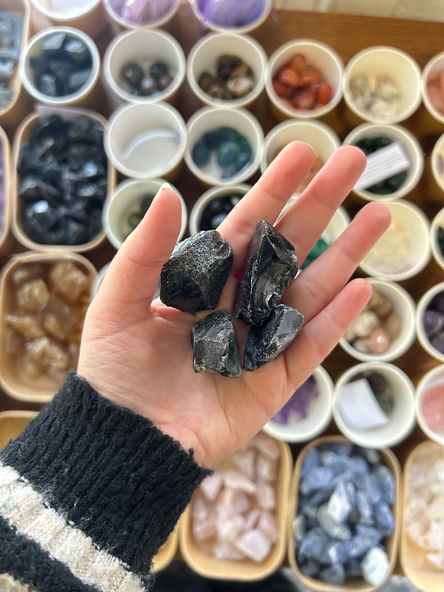 Raw Black Obsidian