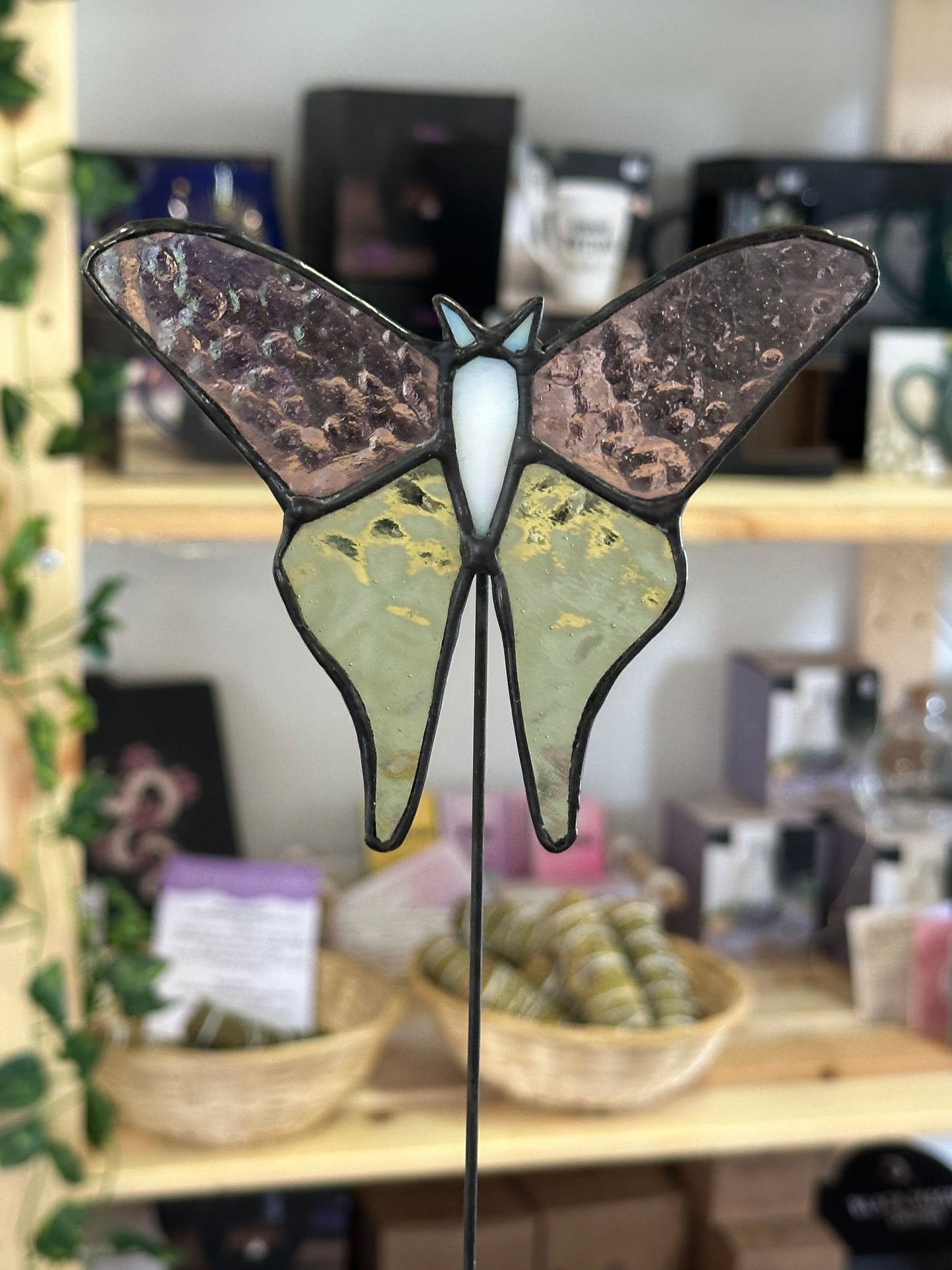 Butterfly Stained Glass Stake