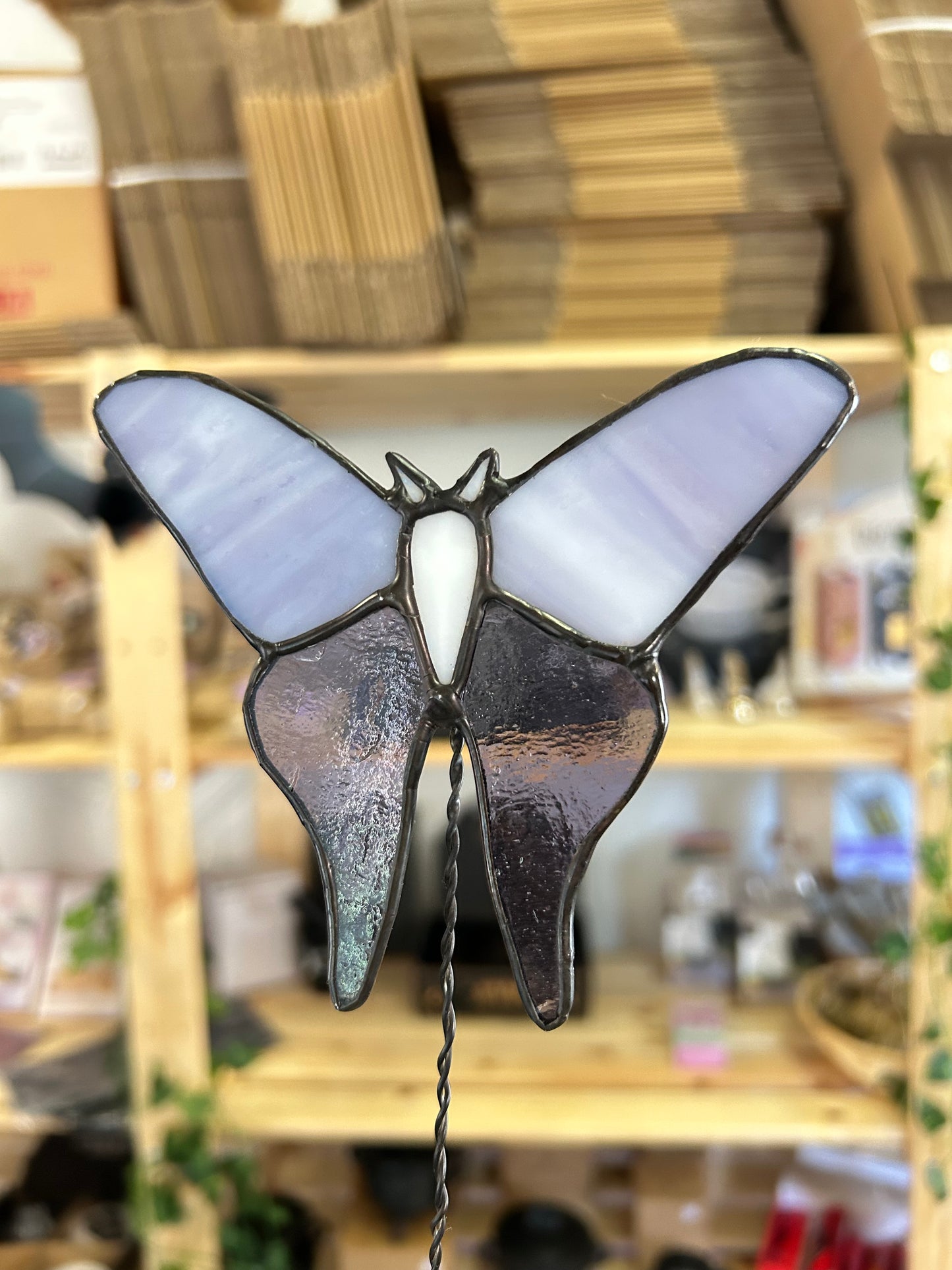 Butterfly Stained Glass Stake