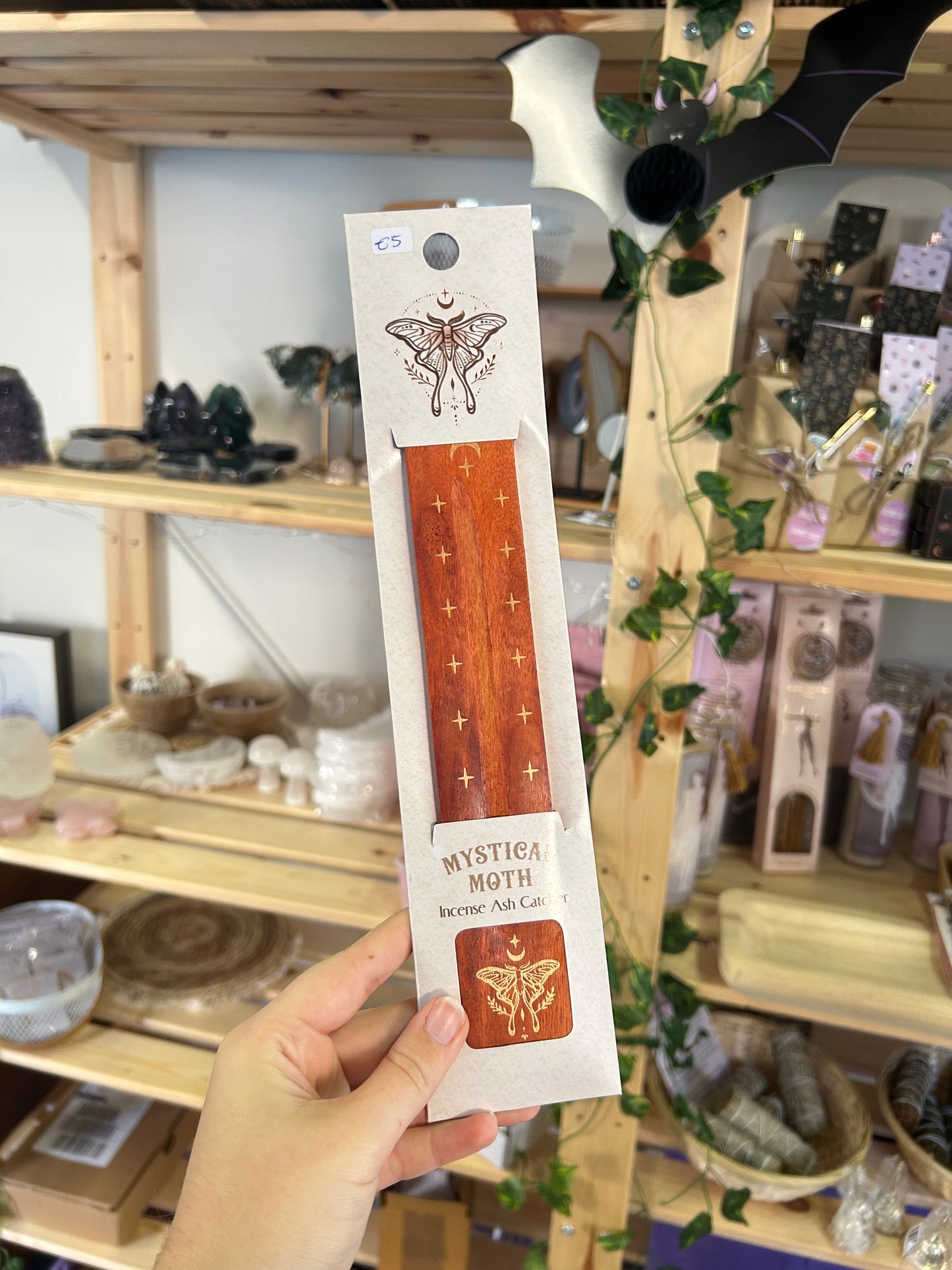 Moth Wooden Incense Holder