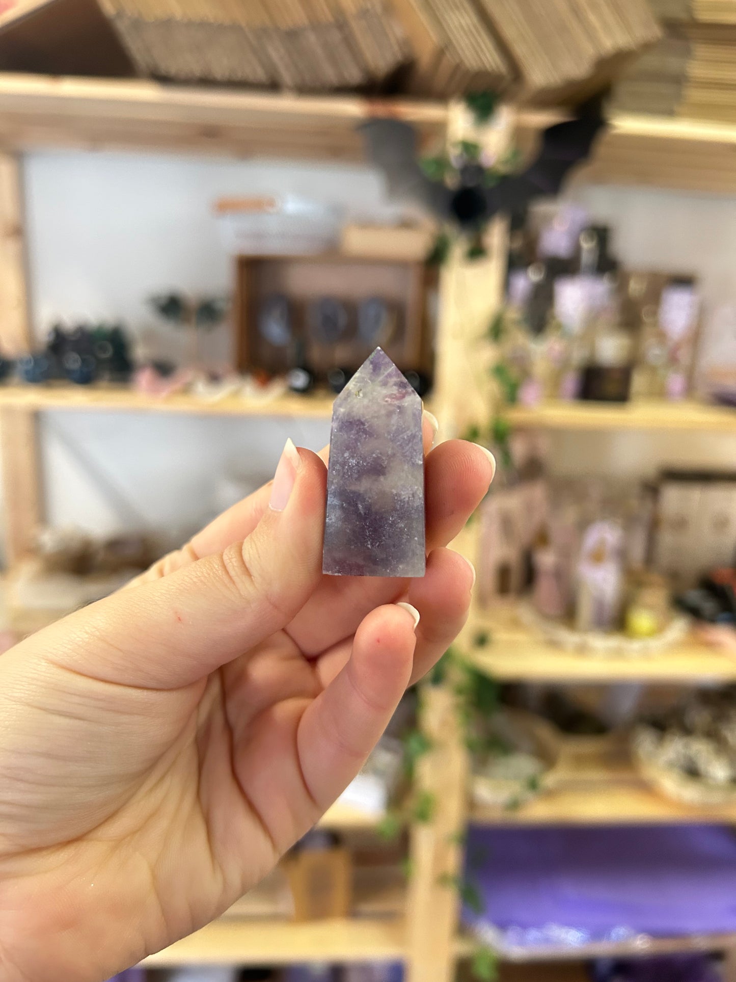 Lepidolite With Pink Tourmaline Tower