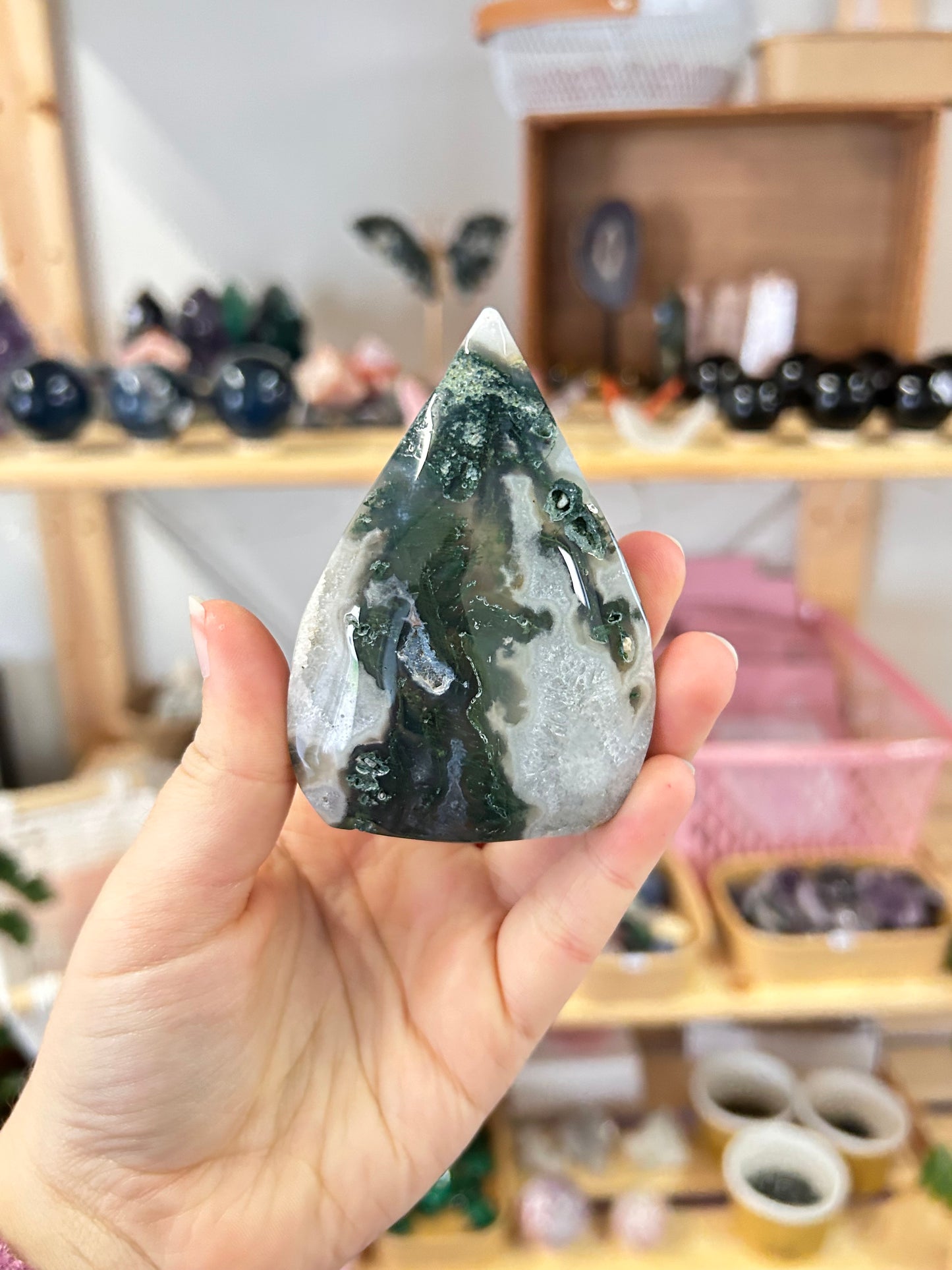 Moss Agate Flame - C