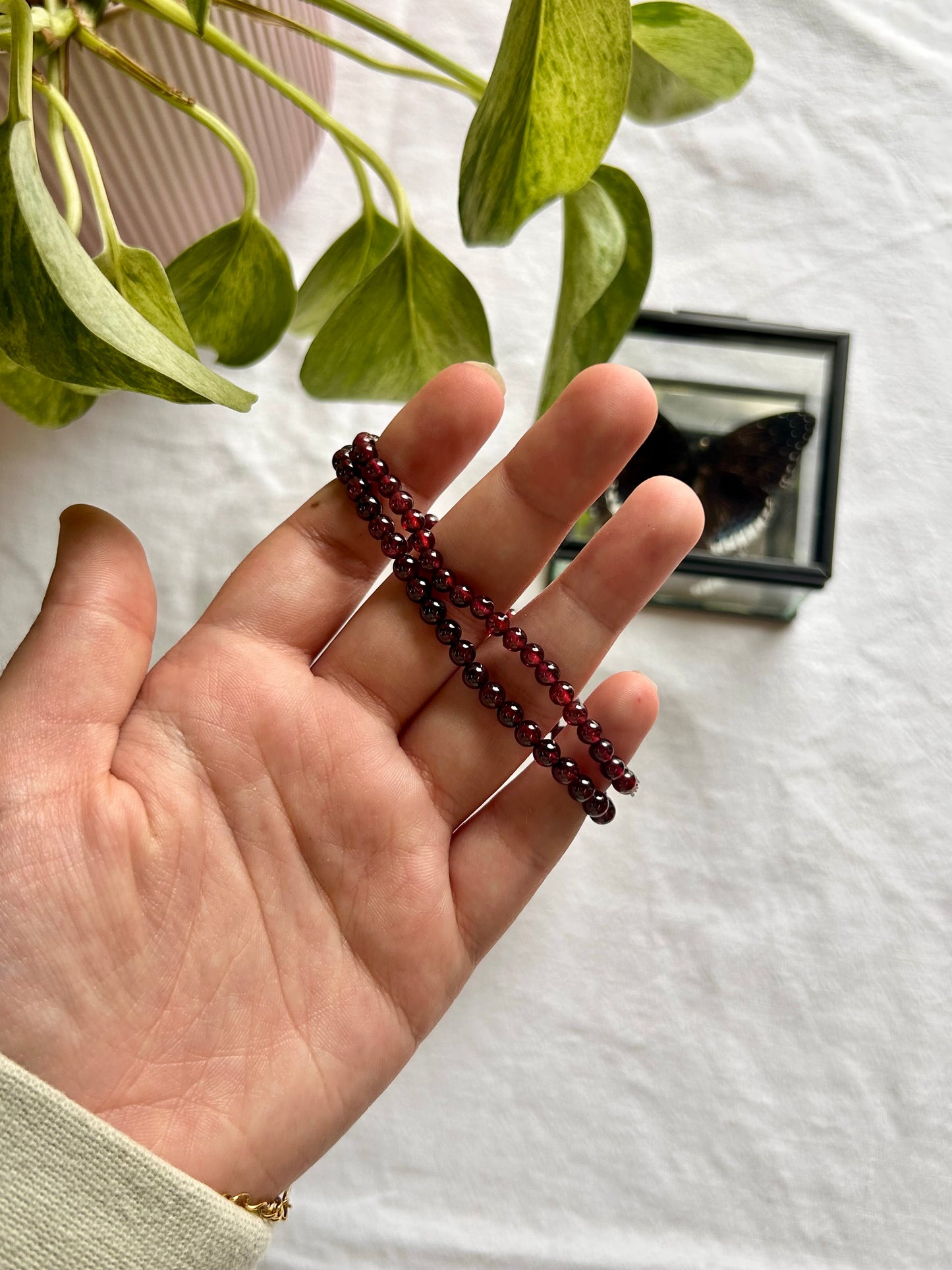 Garnet Bracelet 4mm
