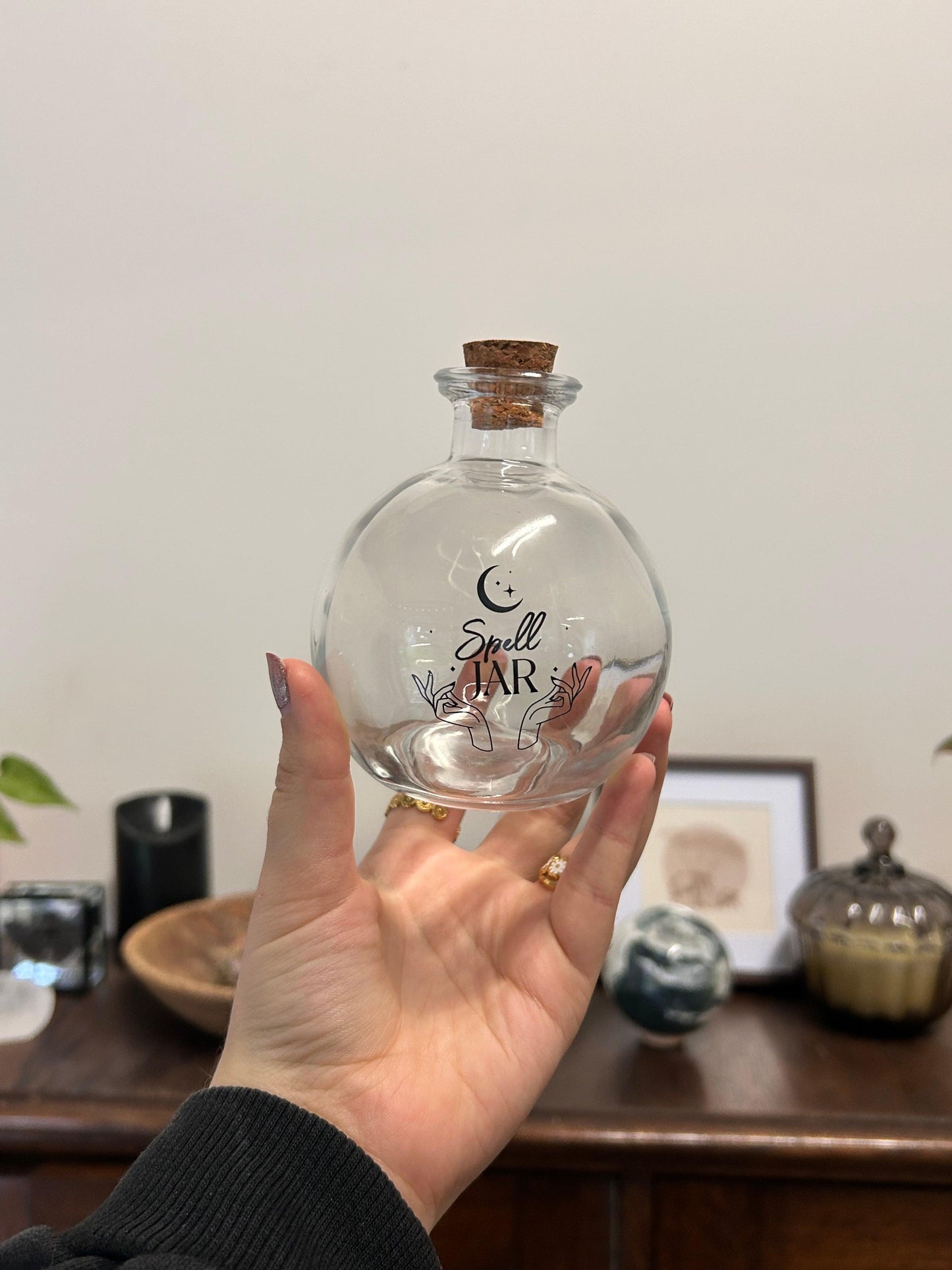 glass spell jar for witches