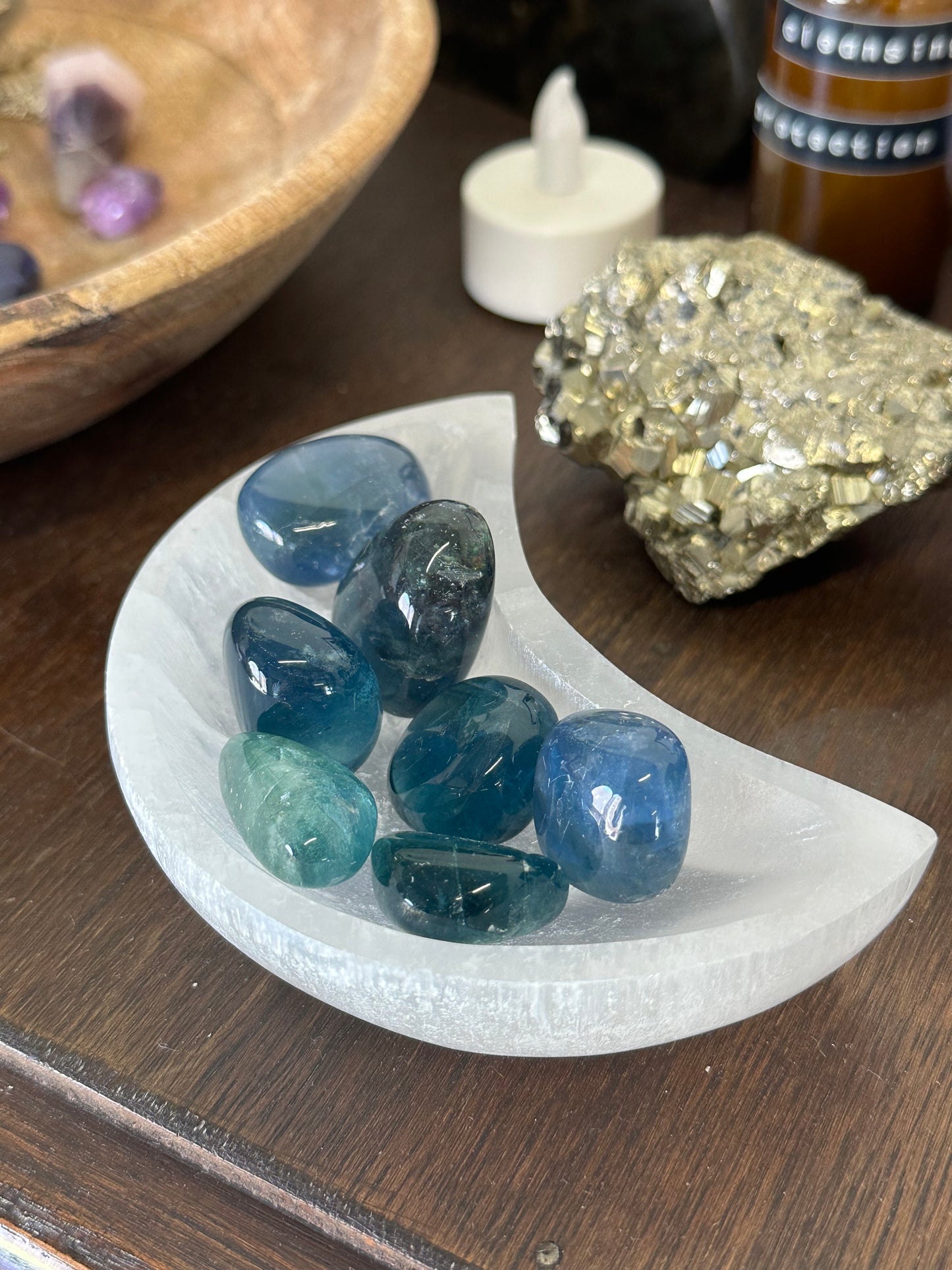 Blue Fluorite Tumble