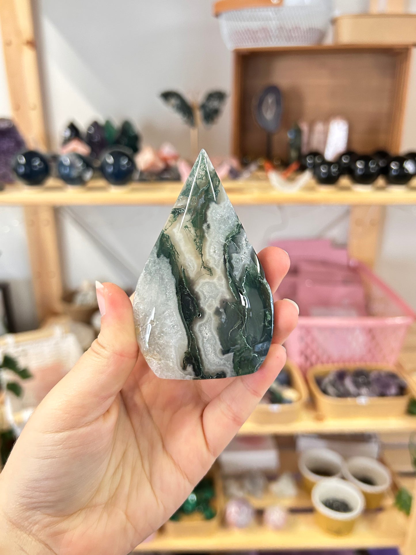 Moss Agate Flame - G