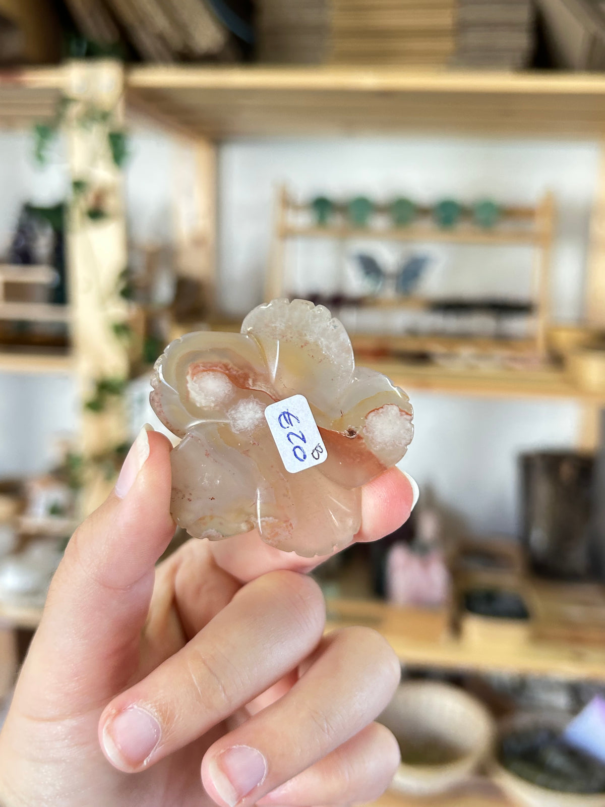 Flower Agate Flower Carving