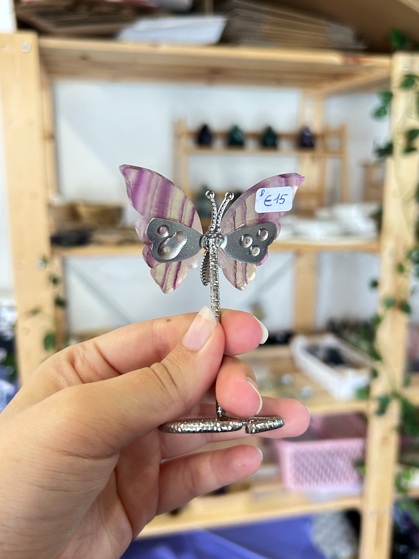 Fluorite Butterfly On Stand