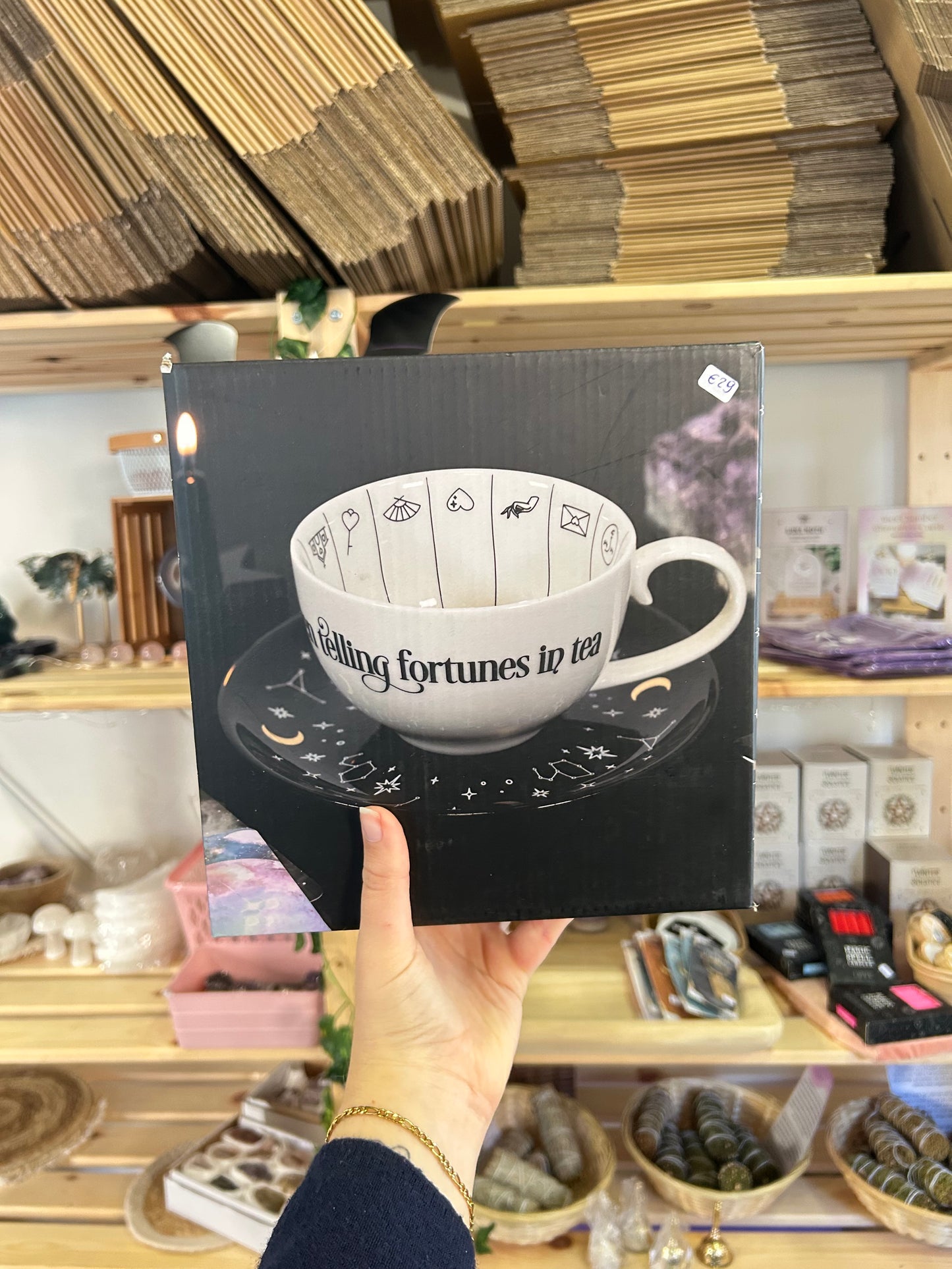 Ceramic Fortune Telling Cup & Dish Set