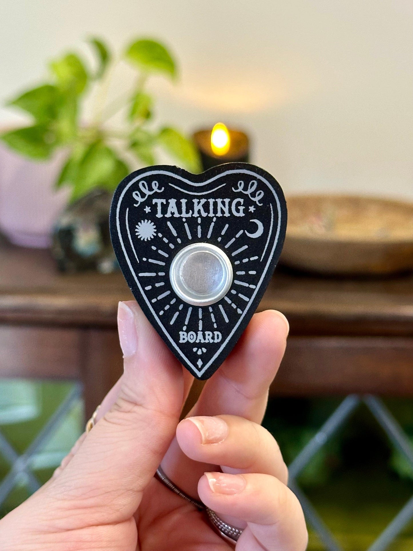 talking board spell candle holder
