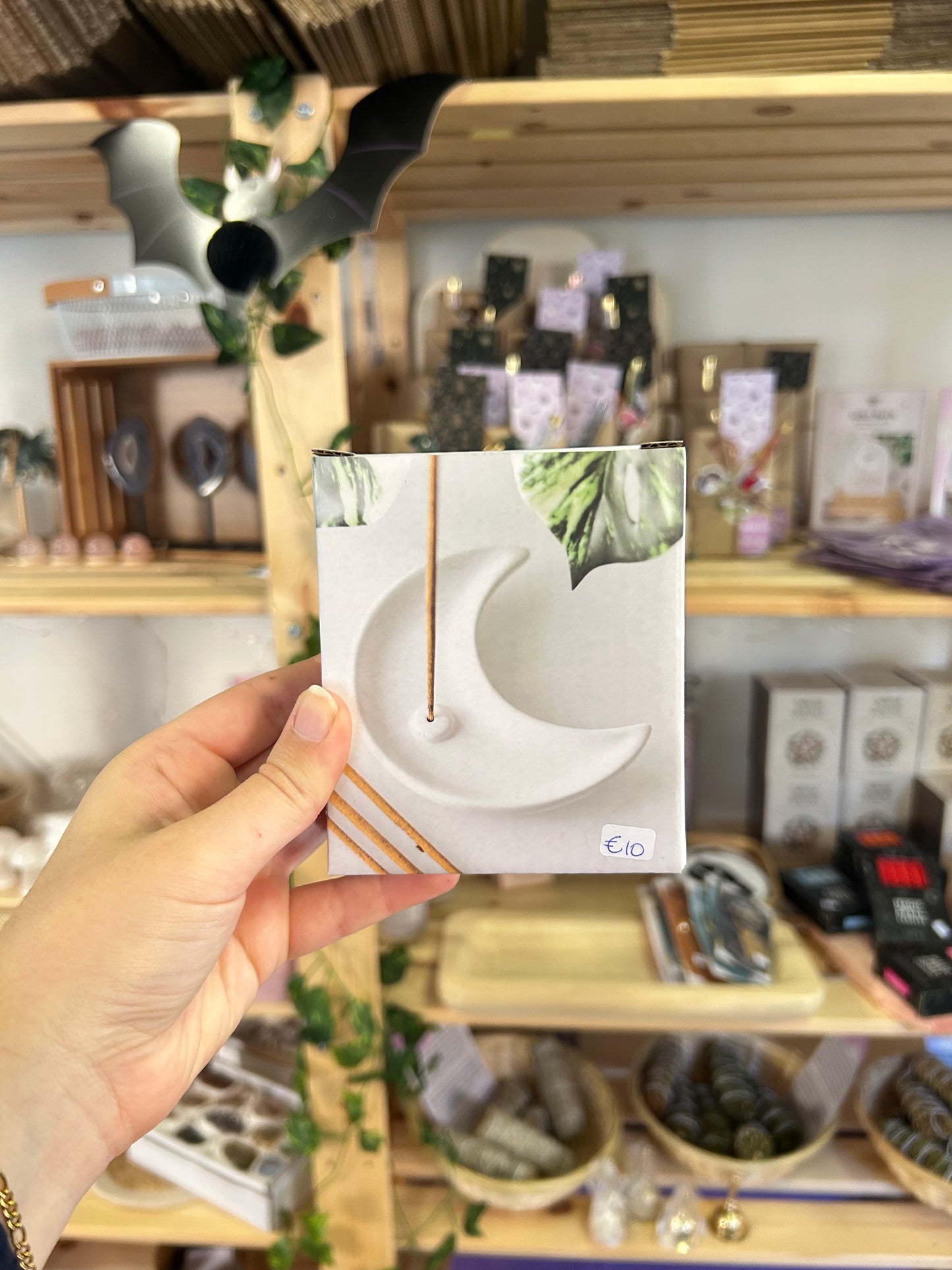 Ceramic Moon Incense Holder
