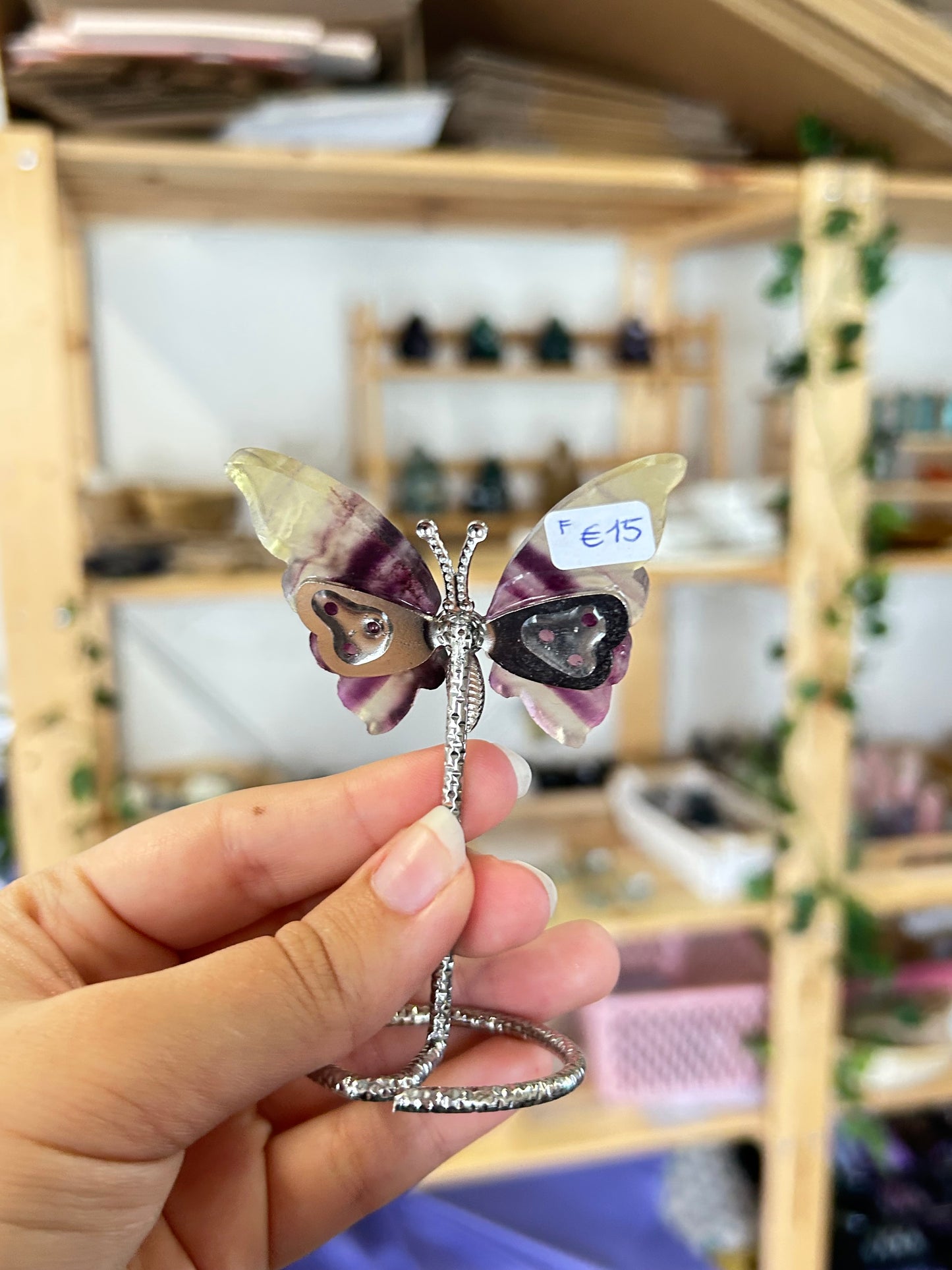 Fluorite Butterfly On Stand