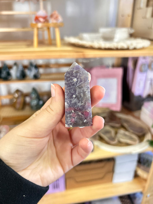 Lepidolite x Pink Tourmaline Tower I