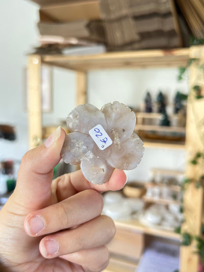 Flower Agate Flower Carving