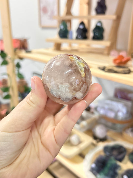 Flower Agate Sphere E