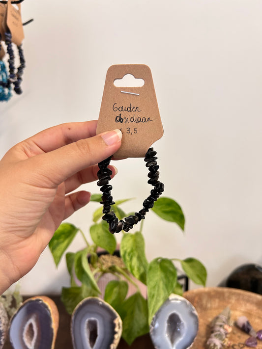 Gold Sheen Obsidian Bracelet