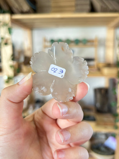 Flower Agate Flower Carving