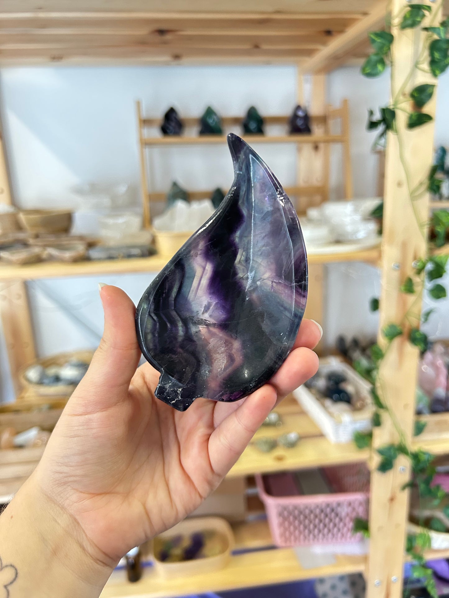 Fluorite Leaf Bowl