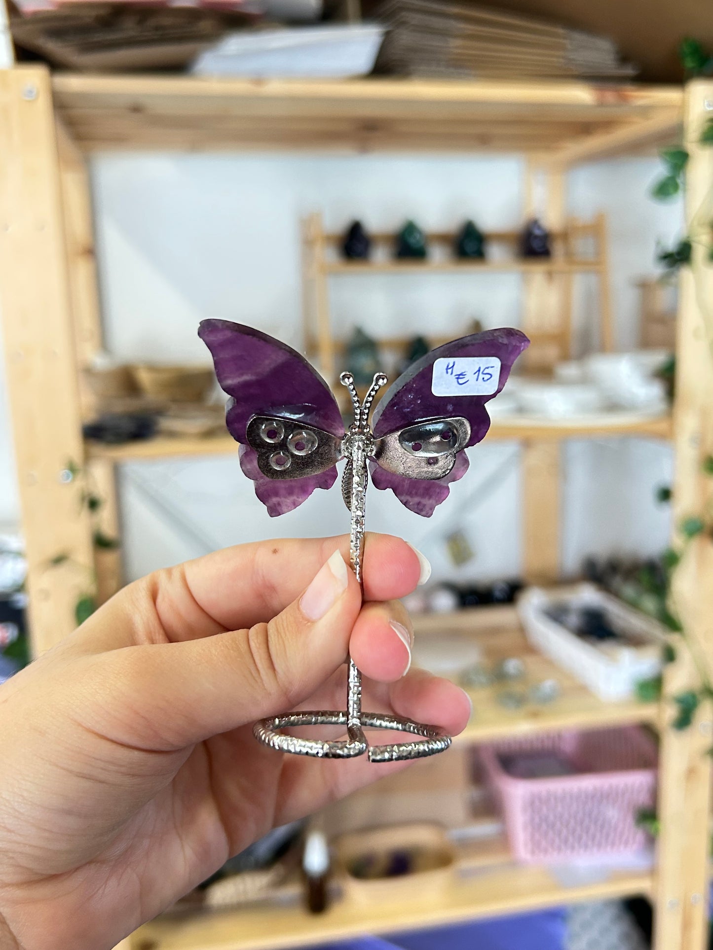 Fluorite Butterfly On Stand