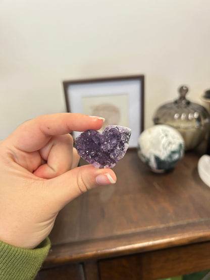 Amethyst Heart Cluster