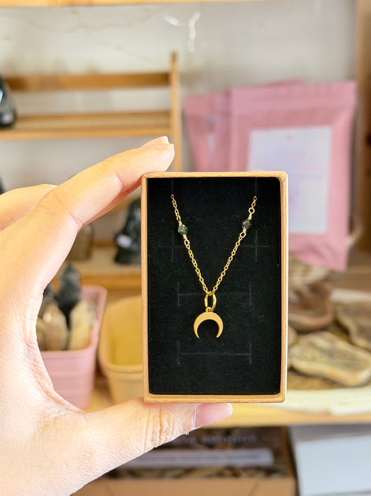 Seraphinite Moon Necklace