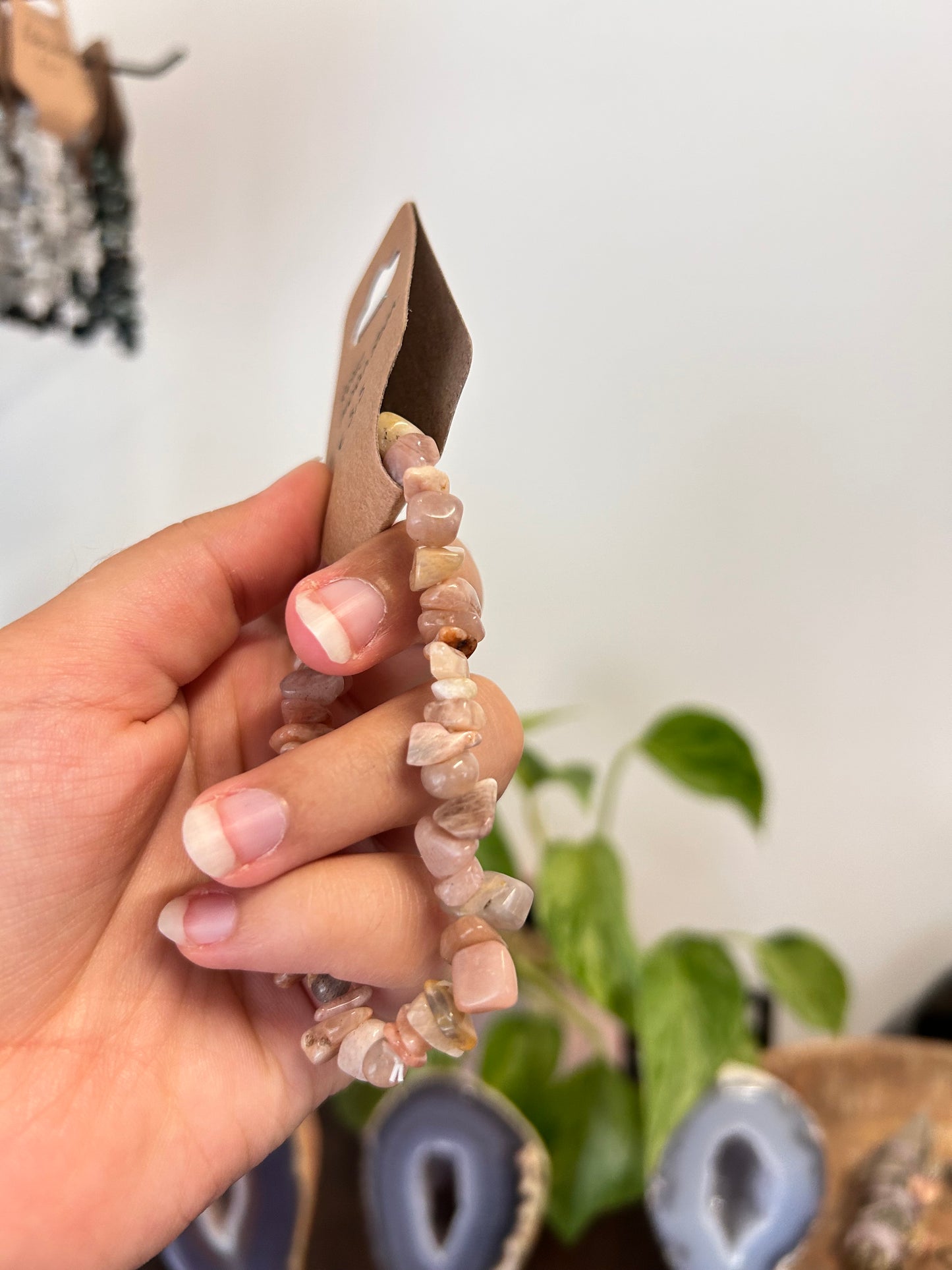 Peach Moonstone Bracelet
