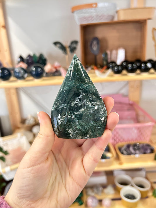 Moss Agate Flame - A