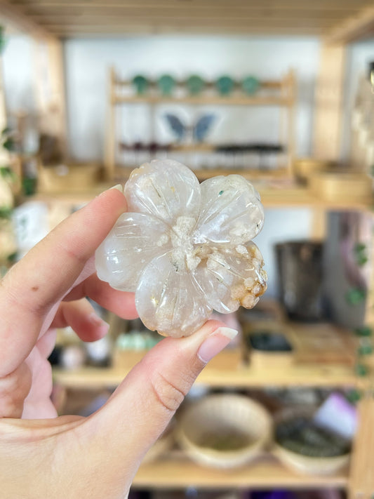 Flower Agate Flower Carving