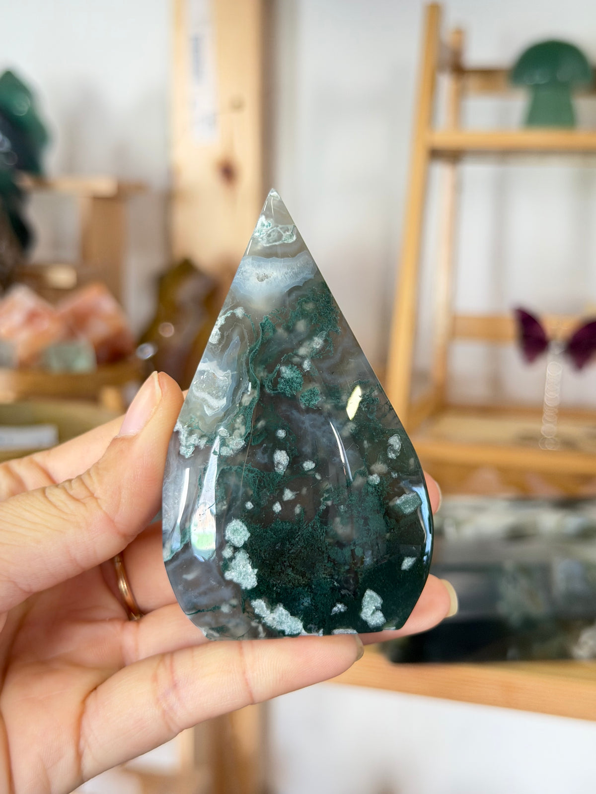 Moss Agate Flame | H
