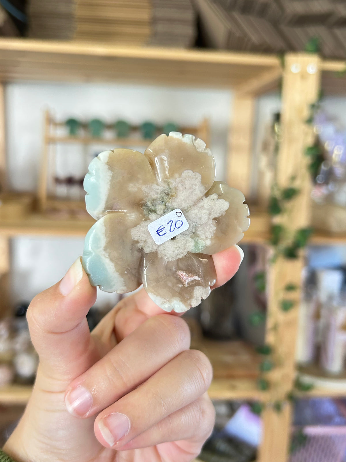 Flower Agate Flower Carving