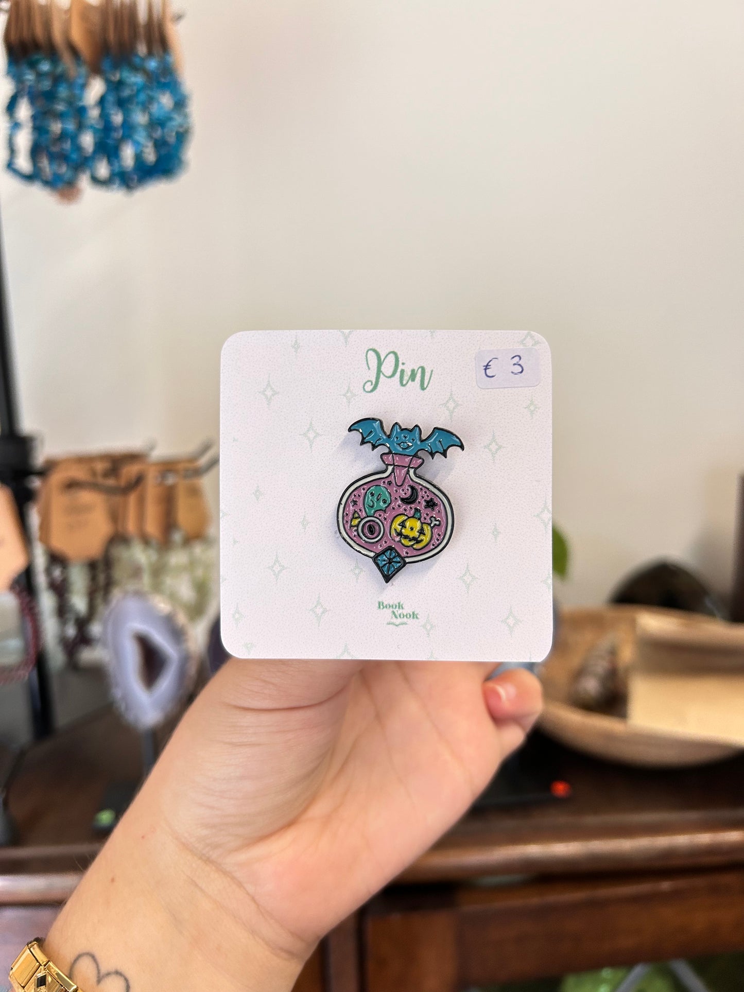 Bat Potion Pin