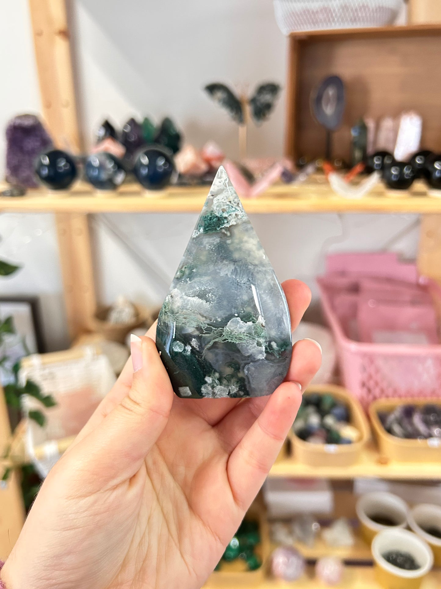 Moss Agate Flame - H