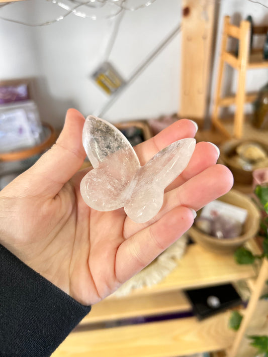 Clear Quartz Butterfly
