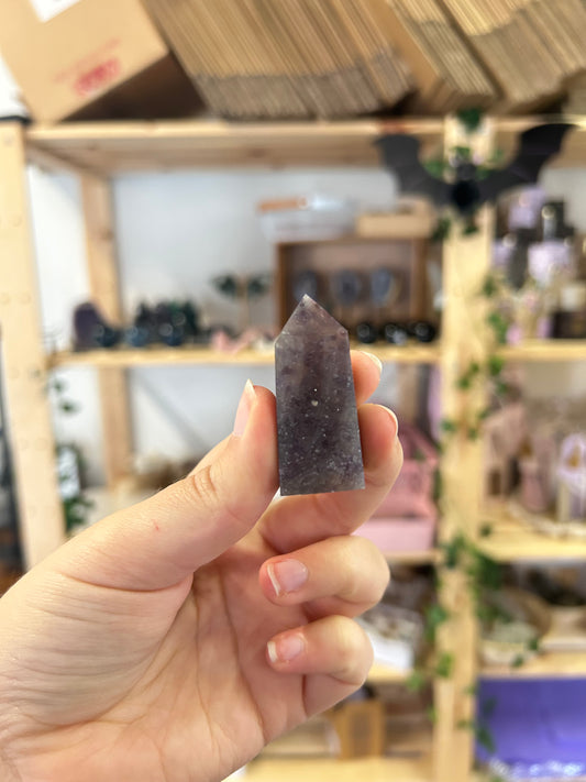 Lepidolite With Pink Tourmaline Tower