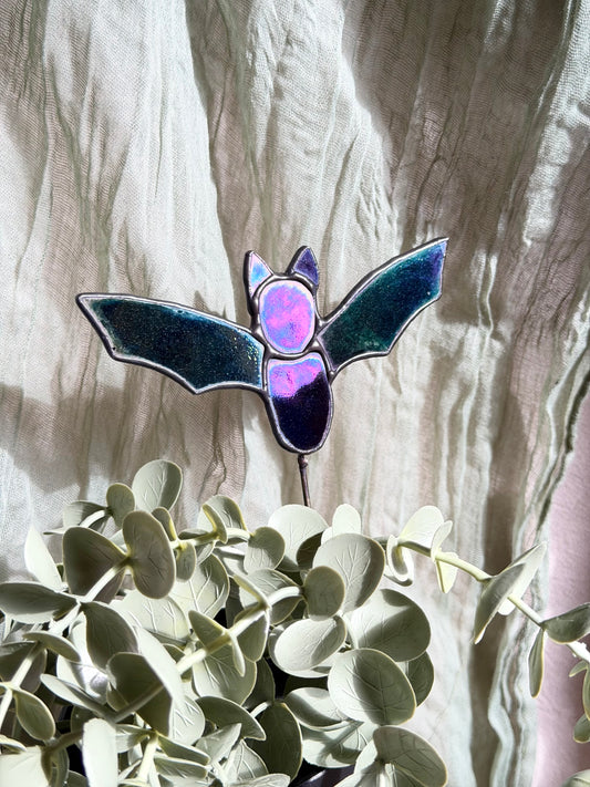 Bat Stained Glass - Plant Stake