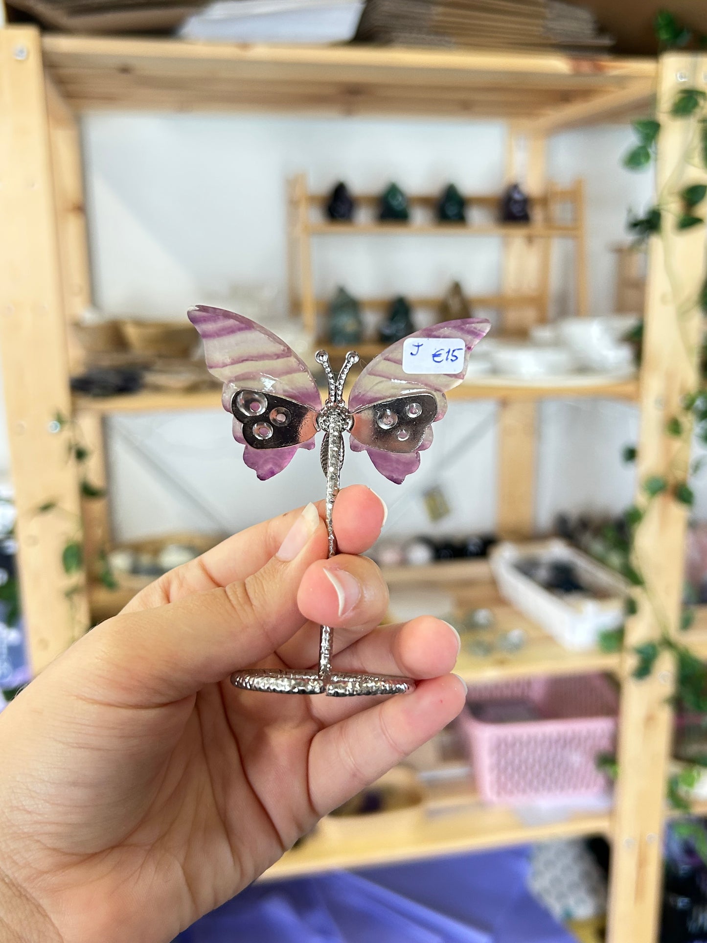 Fluorite Butterfly On Stand