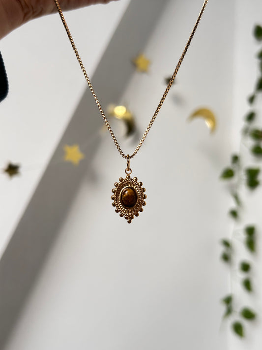 Tigers Eye Pendant Necklace