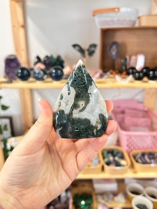 Moss Agate Flame - C