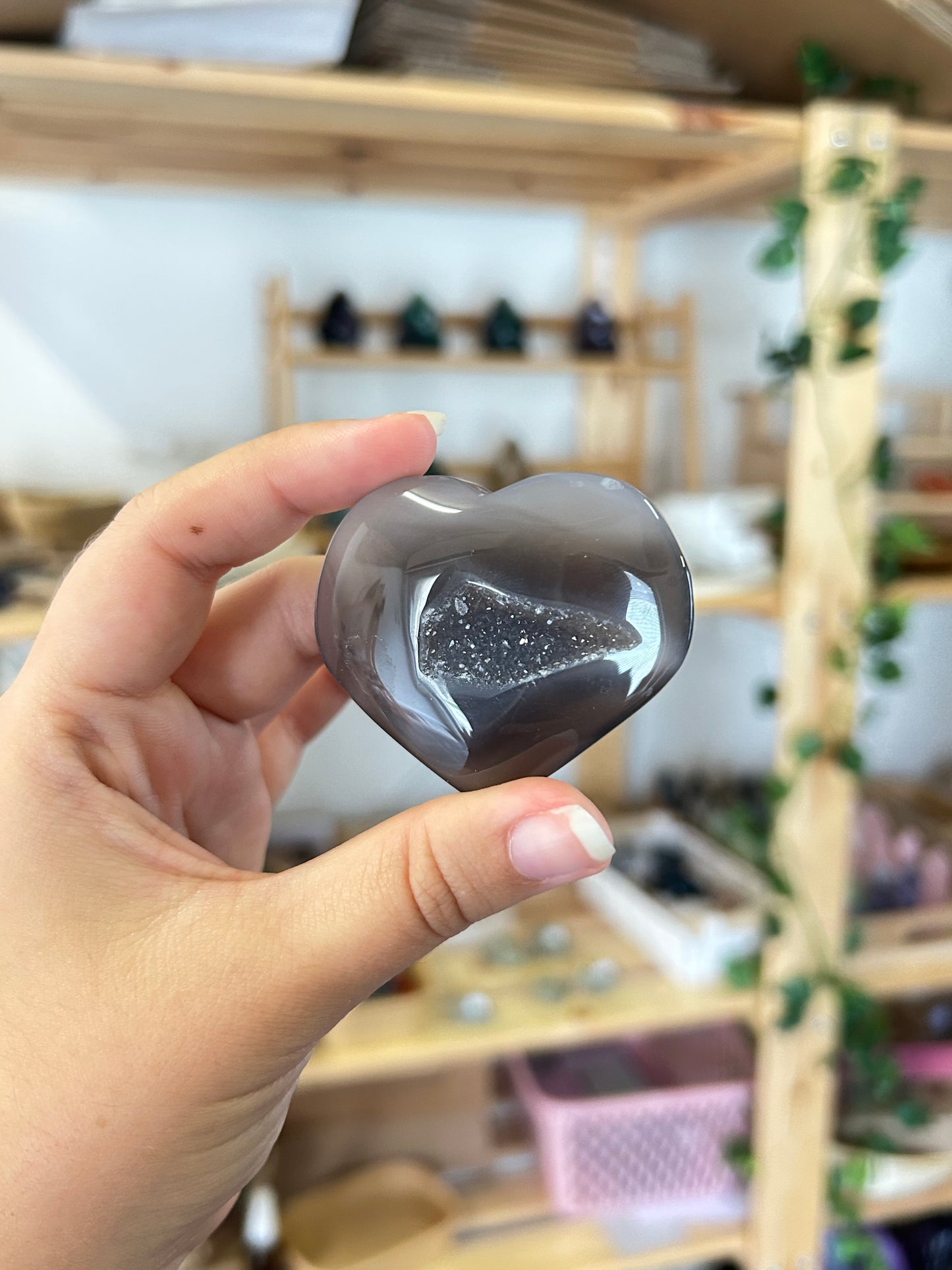 Druzy Agate Heart