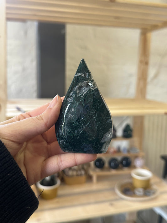 Moss Agate Flame #1