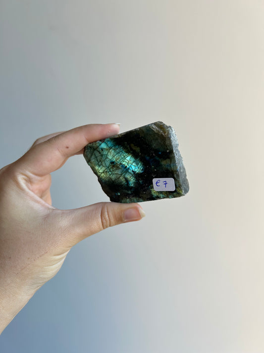Labradorite Half-Polished Slice